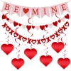 Wholesale and retail of LOVE Flag XO heart-shaped spiral Pendant Set for Valentine's Day proposal and wedding decoration 2025 details Picture